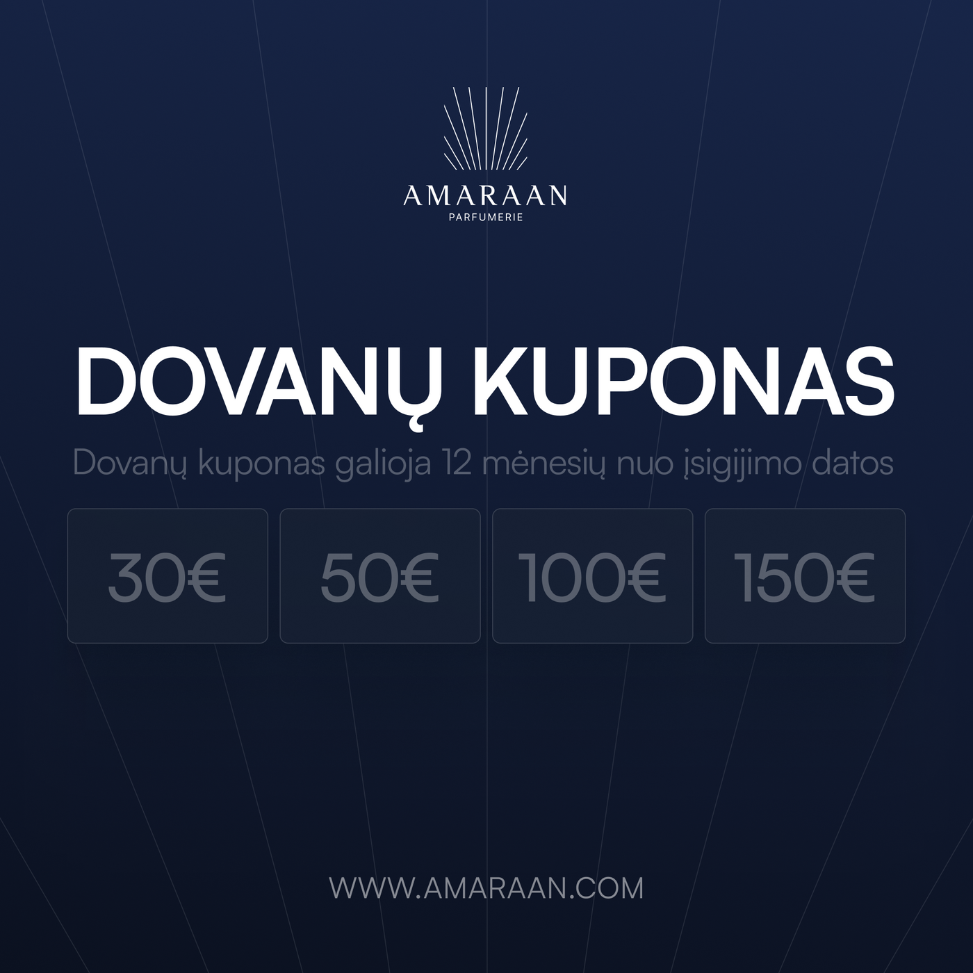 AMARAAN dovanų kortelė