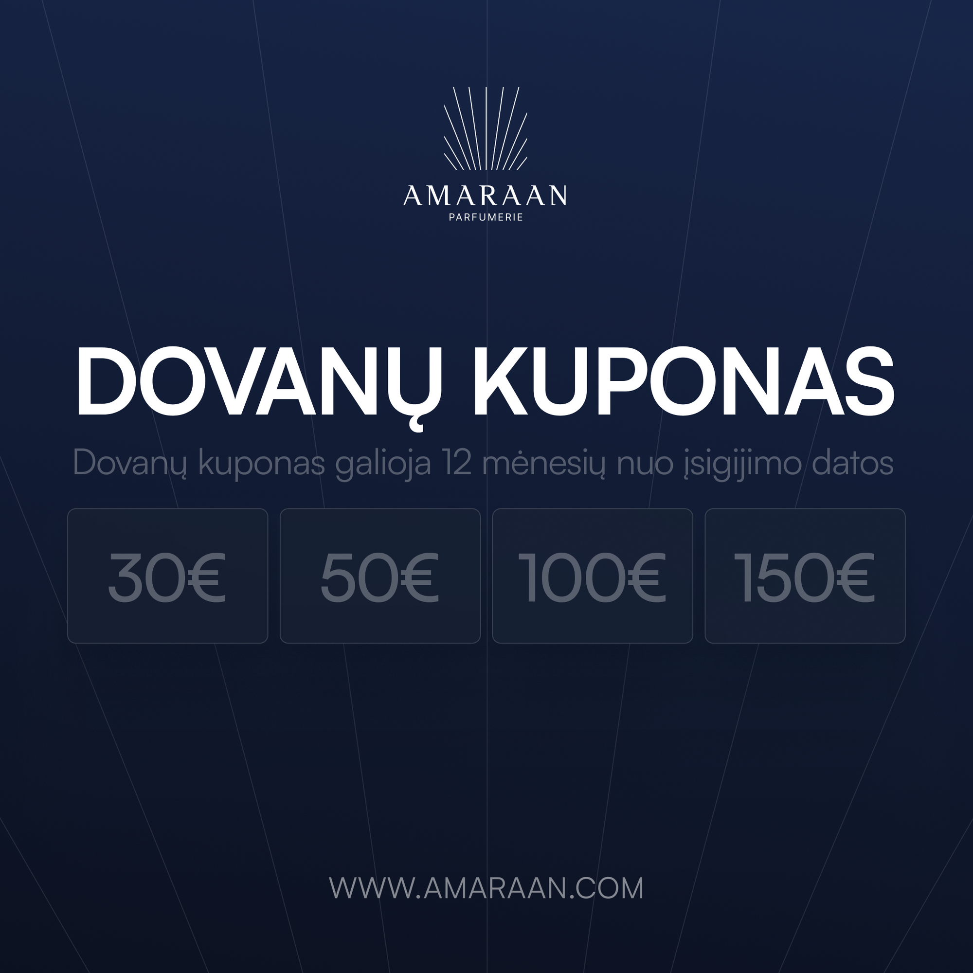 AMARAAN dovanų kortelė