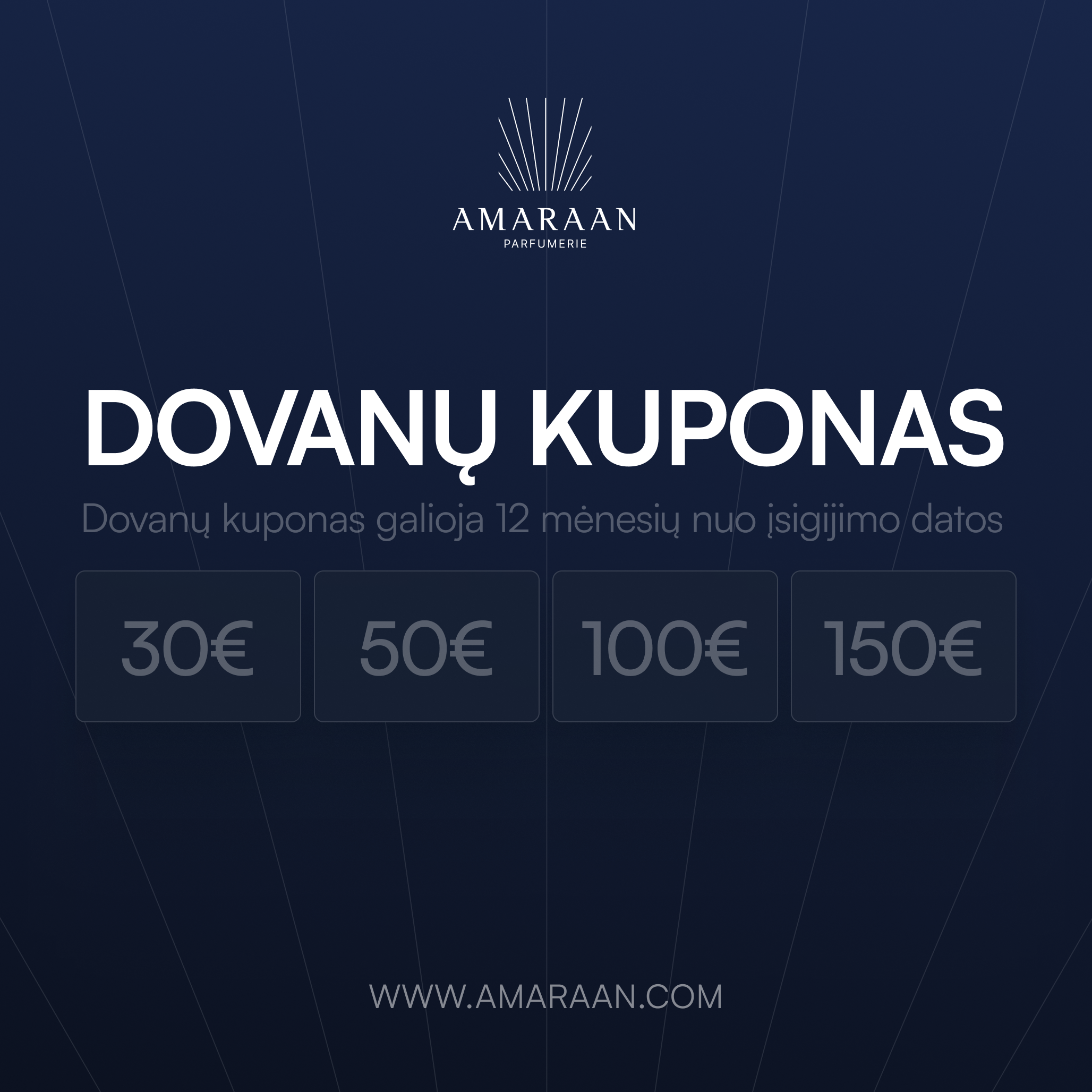 AMARAAN dovanų kortelė